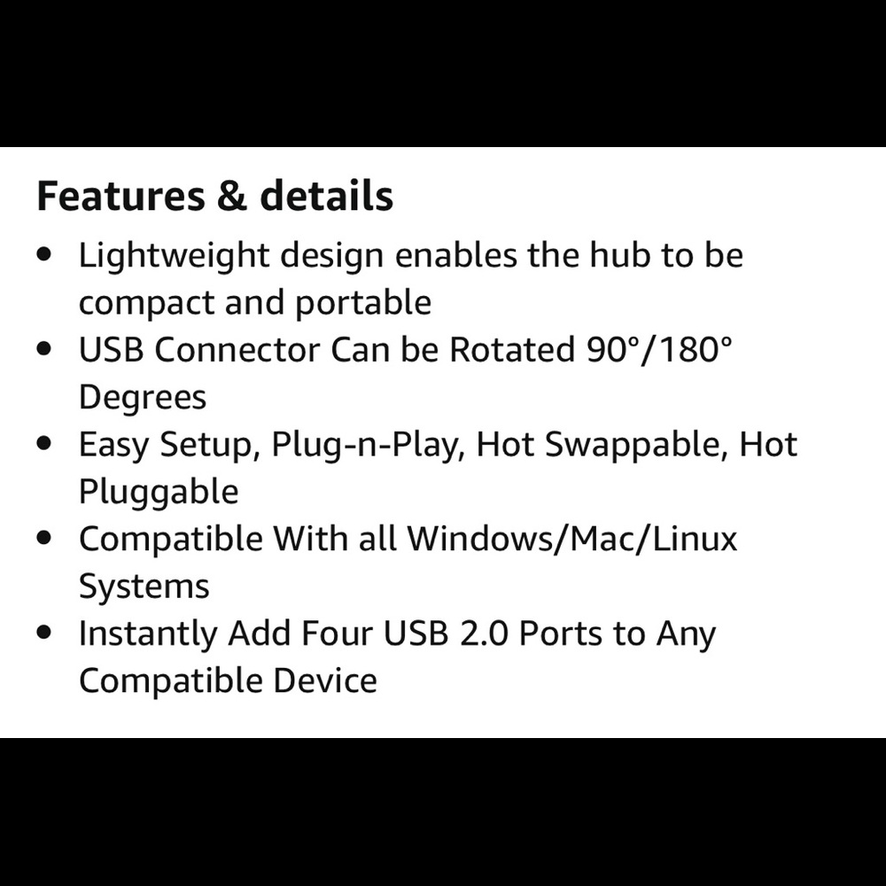 Sabrent 4-Port USB 2.0 Rotatable Hub - Picture 12 of 12
